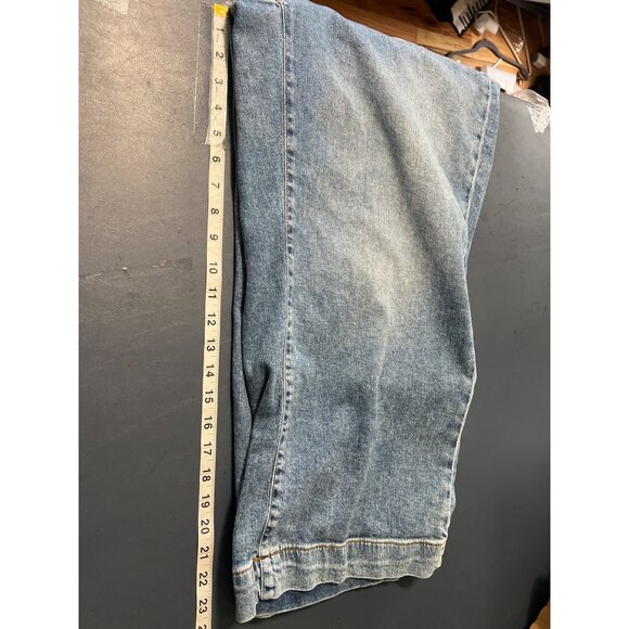 Lands End Womens Denim Capri Jeans Size 18W Relaxed Fit Mid Rise Stretch - Picture 9 of 16